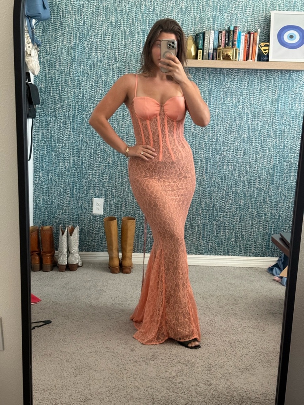 House of CB Coral Cordelia Dress in L+